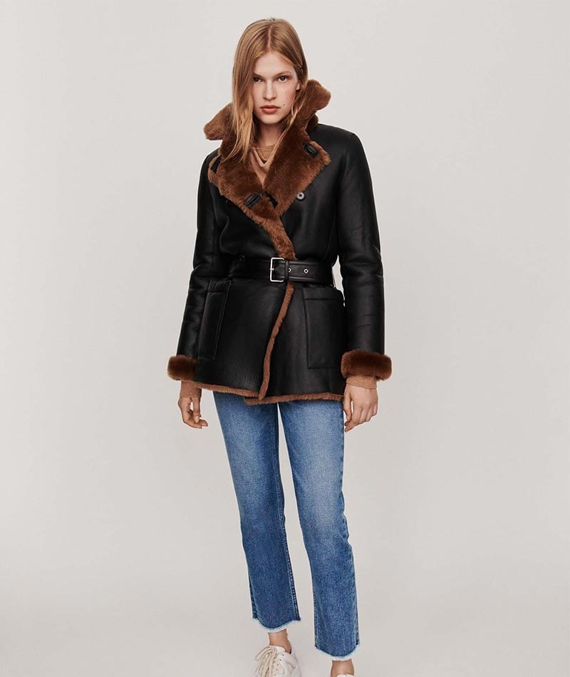 Urban Fashion Studio Women's Belted Hooded Leather Coat