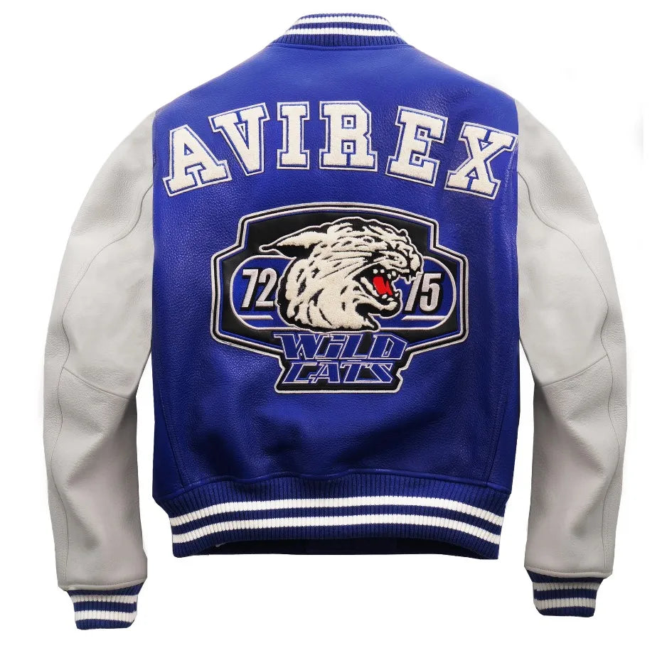 Avirex Mens Wildcat Varsity Jacket - Leather Jacket Gear – Leather ...