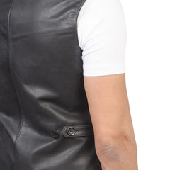 Black-Button-Up-Leather-Vest-Straps