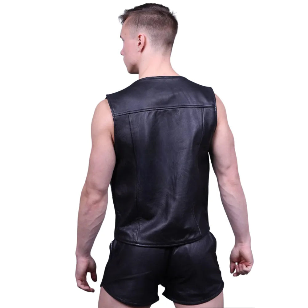 Black-Leather-Zipper-Vest-Back