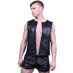 Black-Leather-Zipper-Vest-Front