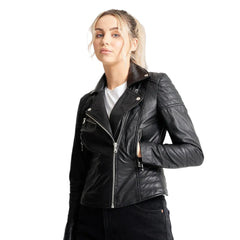 Black-Textured-Leather-Jacket-Model-Front