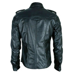 Buttoned-Long-Sleeve-Leather-Shirt-Back