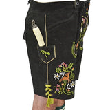 Colorful-Black-Lederhosen-with-Suspenders-Knife-pocket