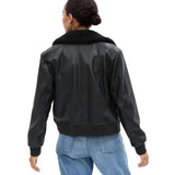 Faux-Shearling-Leather-Bomber-Jacket-Womens-Back