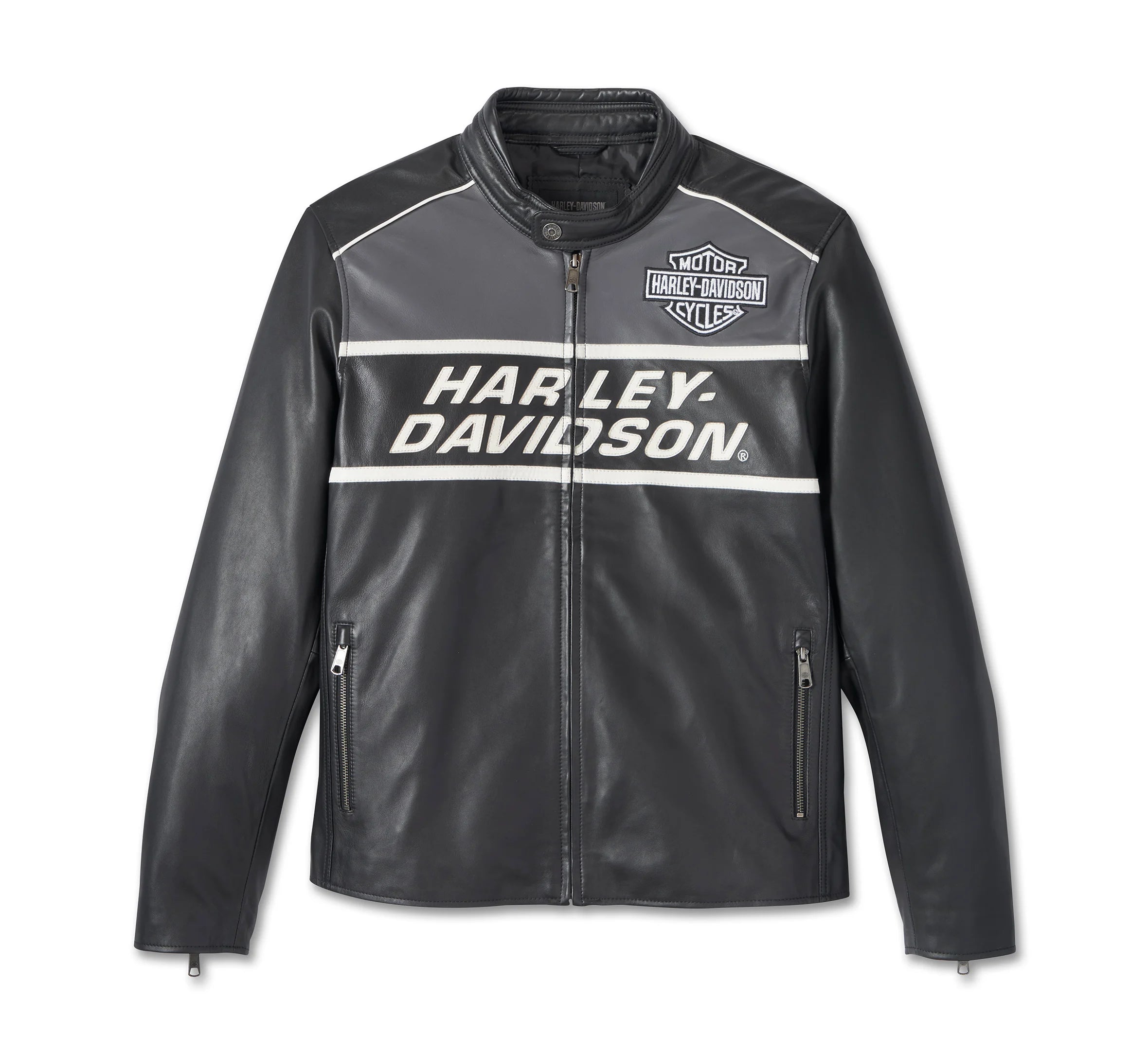 Harley-Davidson-Mens-Factory-Leather-Jacket-Front