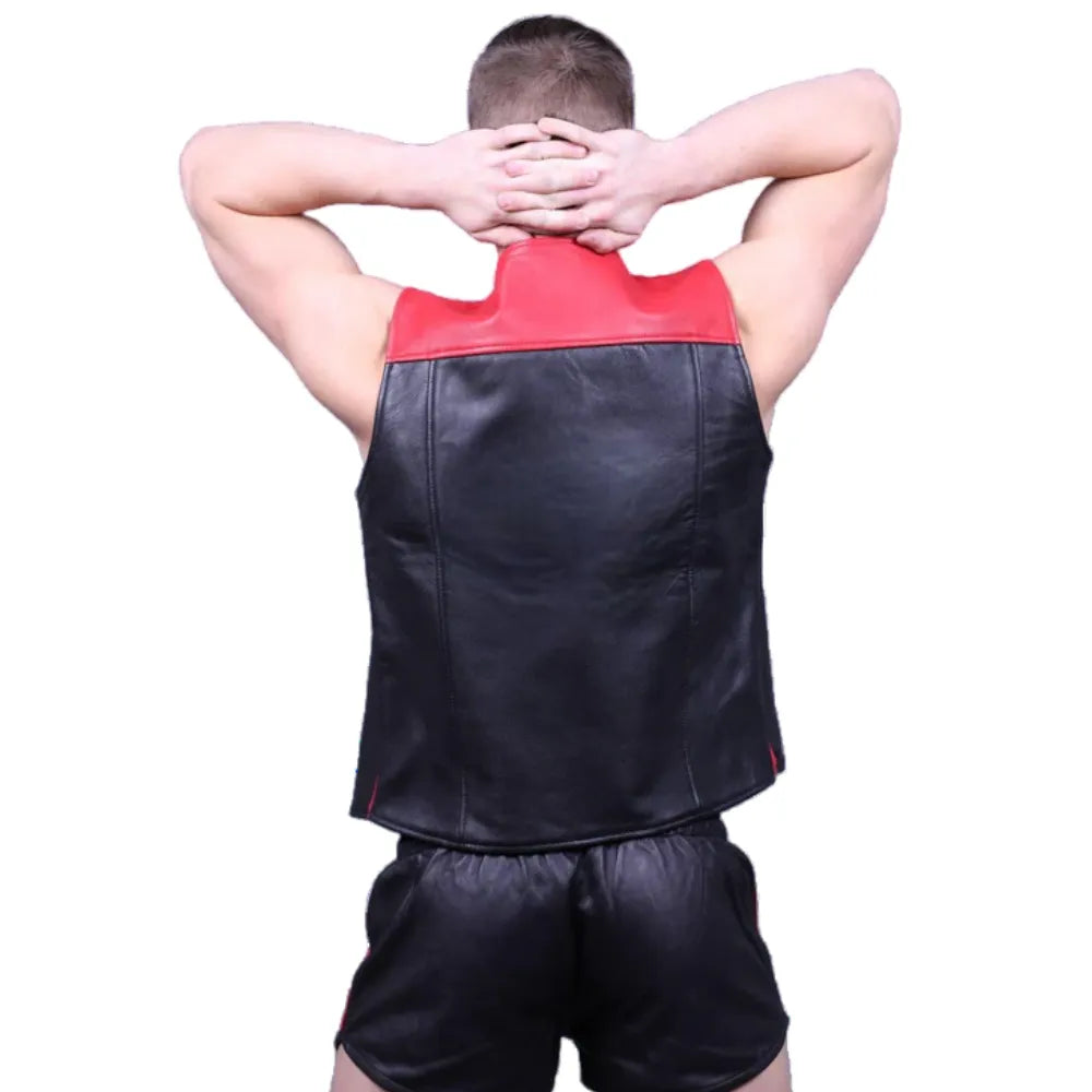 Leather-Zipper-Vest-With-Red-Panels-Back