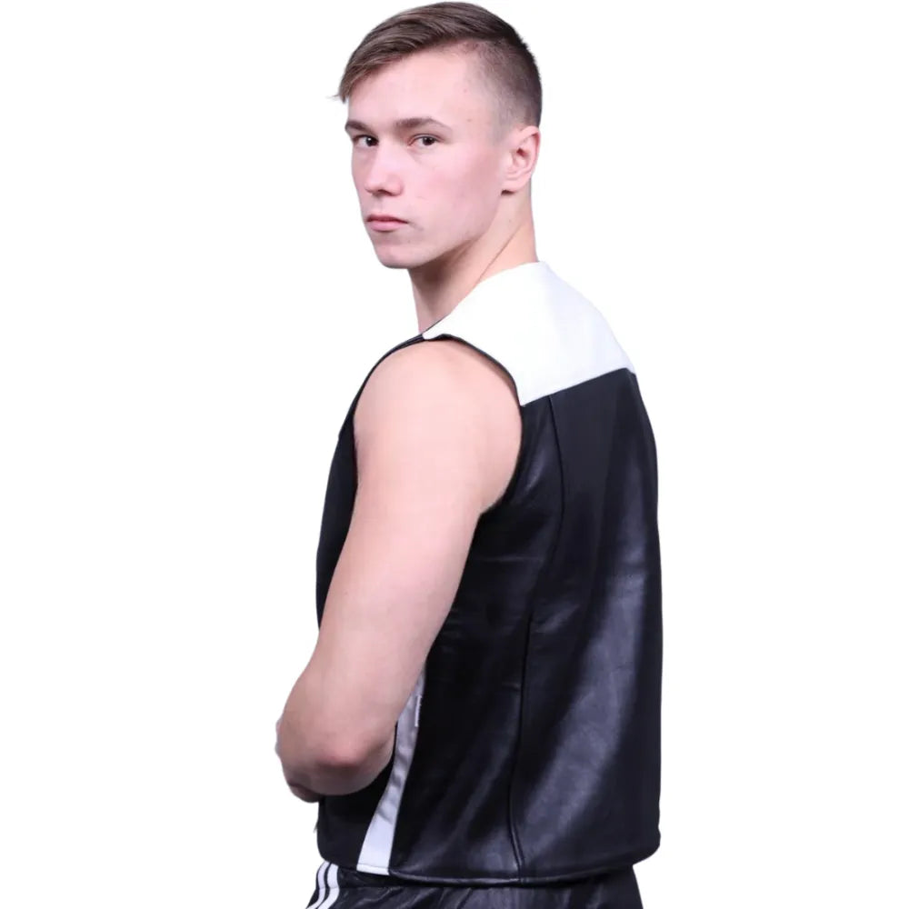 Leather-Zipper-Vest-With-White-Panels-Back