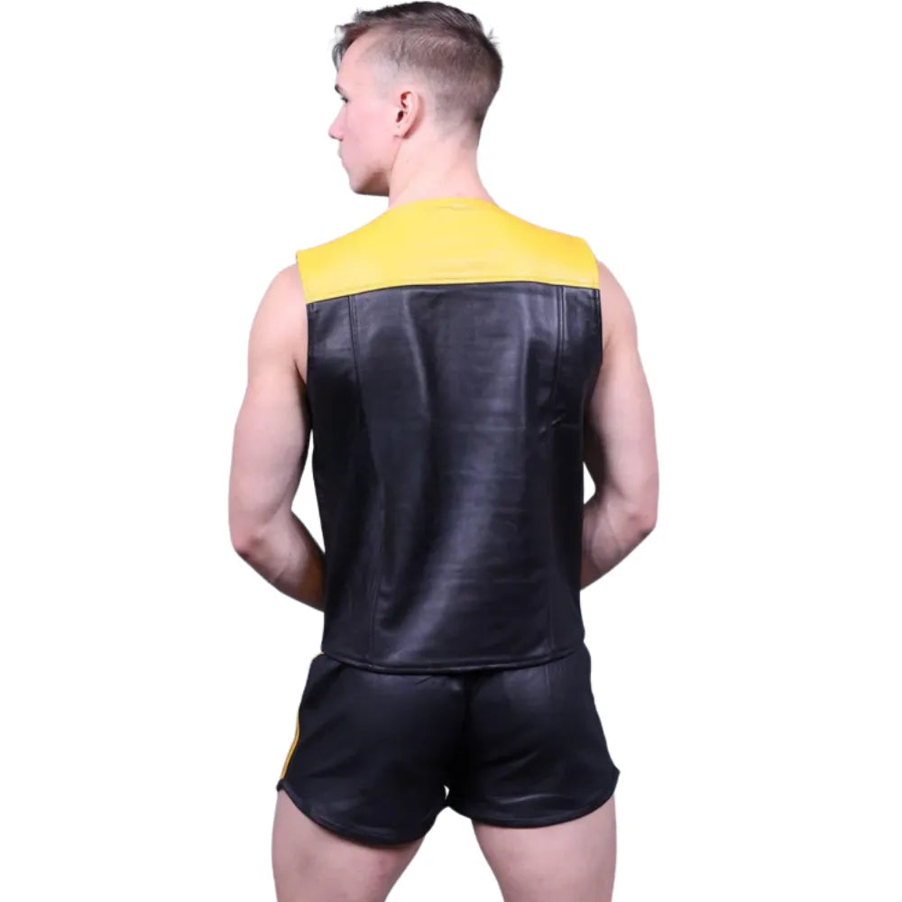Leather-Zipper-Vest-With-Yellow-Panels-Back