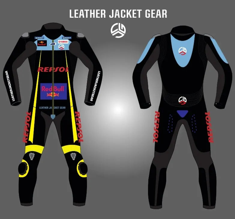 LeatherJacketGear-Black-Yellow-Race-Suit