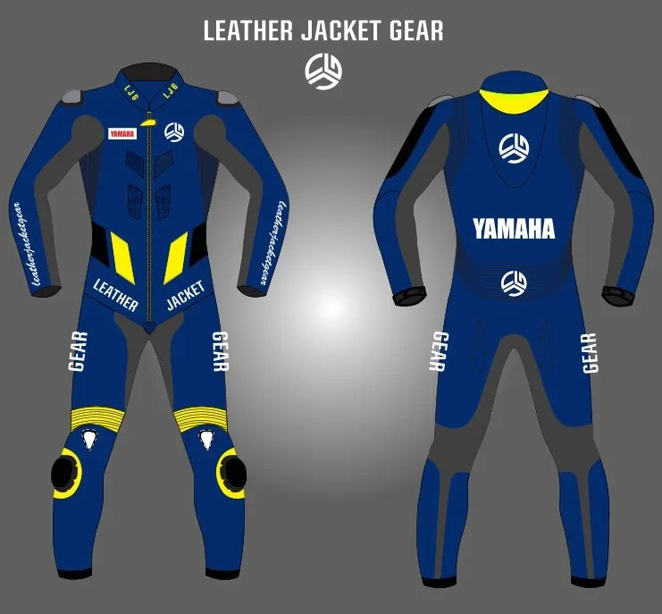LeatherJacketGear-Blue-Grey-Race-Suit