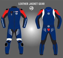 LeatherJacketGear-Blue-Red-White-Race-Suit