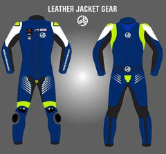 LeatherJacketGear-Blue-White-Neon-Race-Suit