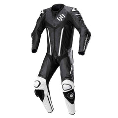 LeatherJacketGear-Fusion-1-Piece-Leather-Suit-Black-White-Front