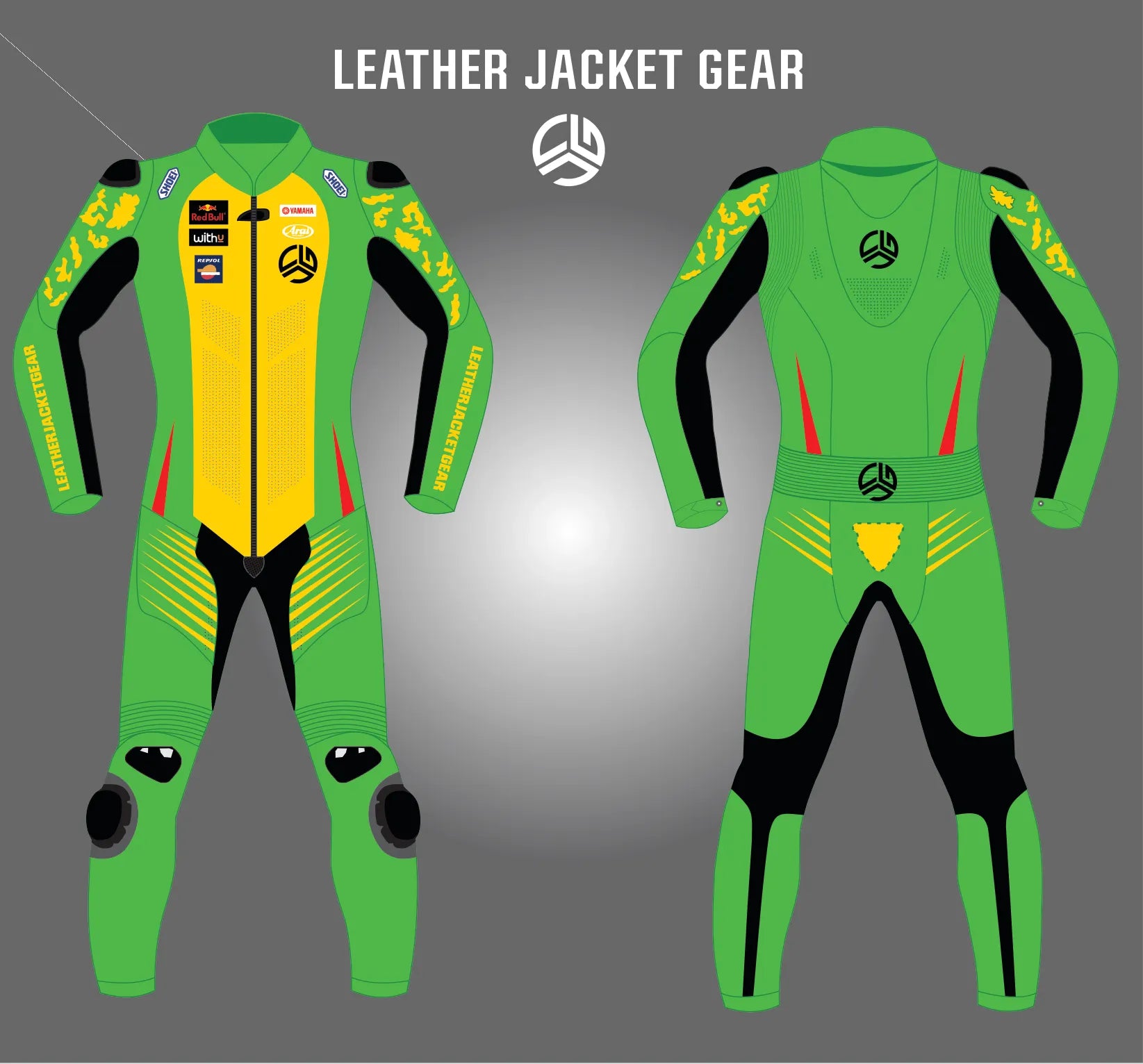 LeatherJacketGear-Green-Yellow-Black-Race-Suit