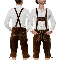 Lederhosen-Men-Kneebound-Dark-Brown-Model-Front-Back