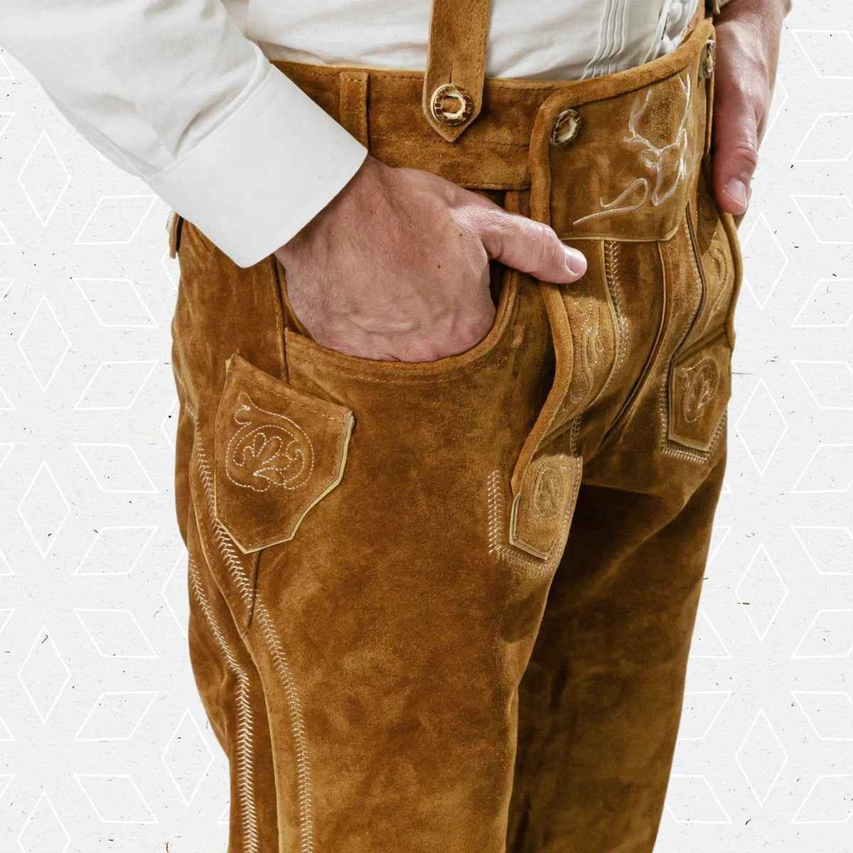 Lederhosen-Men-Kneebound-Light-Brown-Pockets
