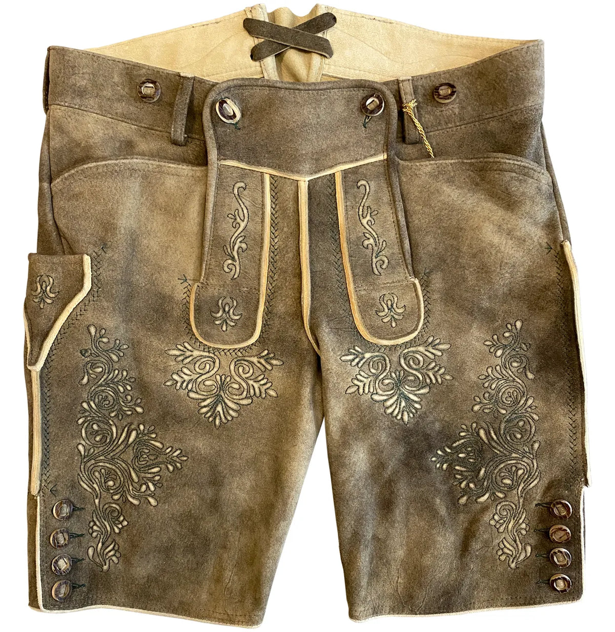 Lederhosen-Men-Weissenberg-Green-Embroidered-Front