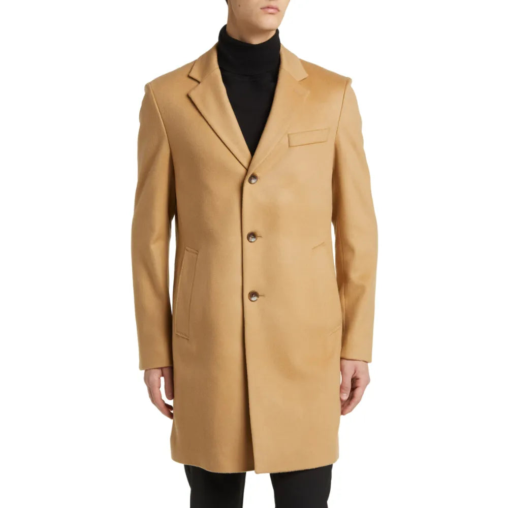 Mens-Beige-Wool-Blend-Coat-Front