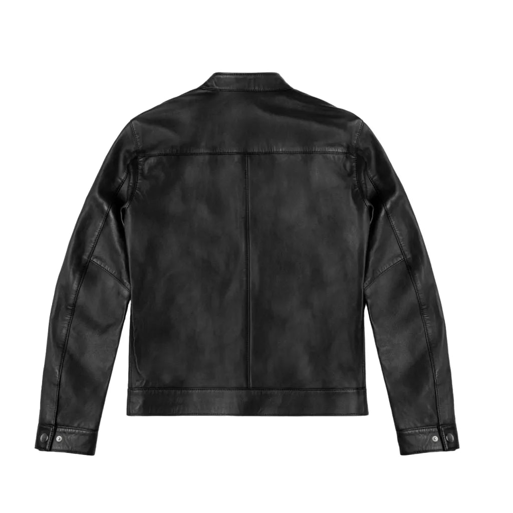 Mens-Black-Leather-Cafe-Racer-Jacket-Back