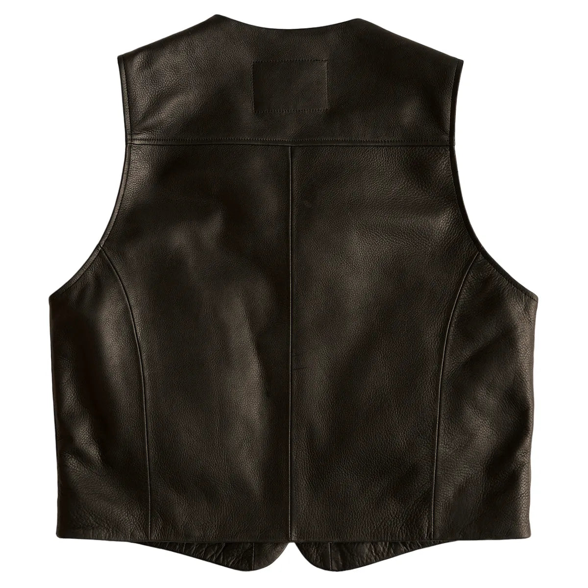 Mens-Black-Leather-Lapel-Vest-Back