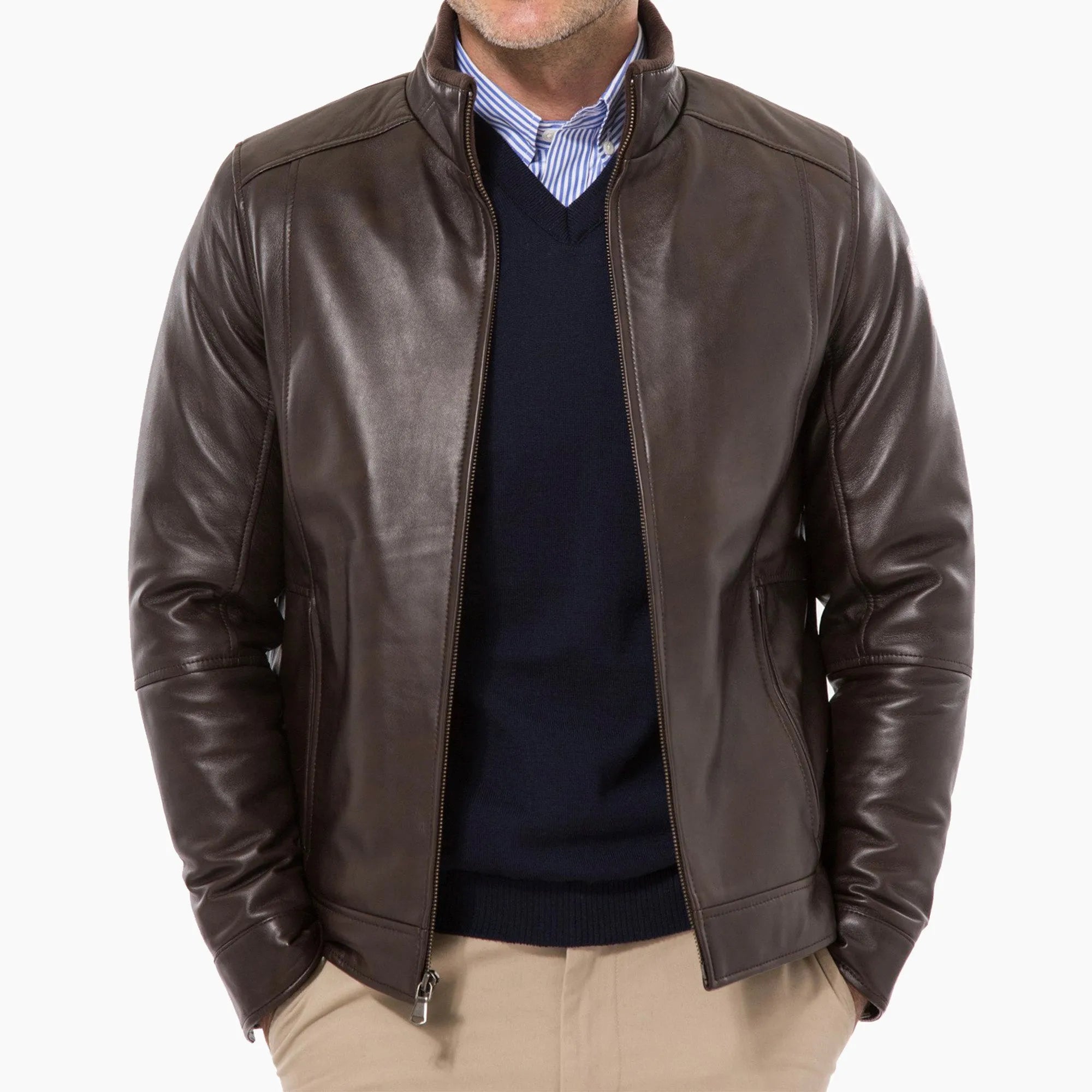Mens-Brown-Lambskin-Leather-Jacket-Front