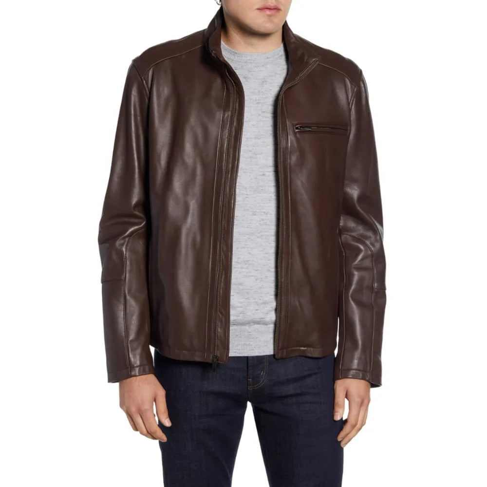 Mens-Brown-Lambskin-Leather-Moto-Jacket-Front
