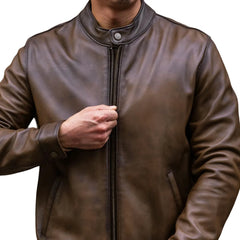 Mens-Brown-Leather-Cafe-Racer-Jacket