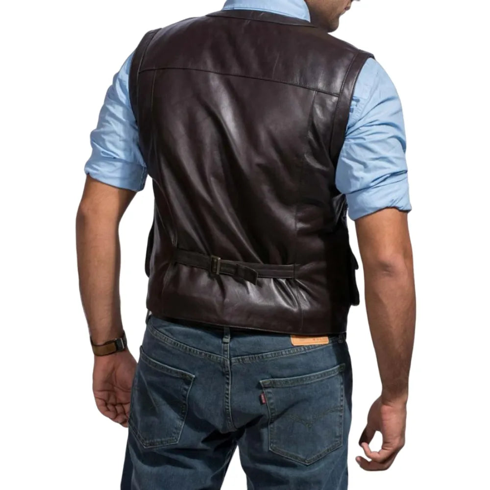 Mens-Brown-Leather-Jungle-Vest-Back