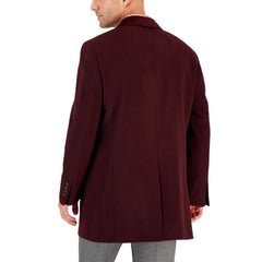 Mens-Burgundy-Wool-Blend-Coat-Back