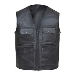 Mens-Genuine-Leather-Hunting-Vest