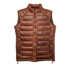 Mens-Light-Brown-Leather-Down-Front