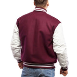 Mens-Maroon-and-White-Varsity-Jacket-Back