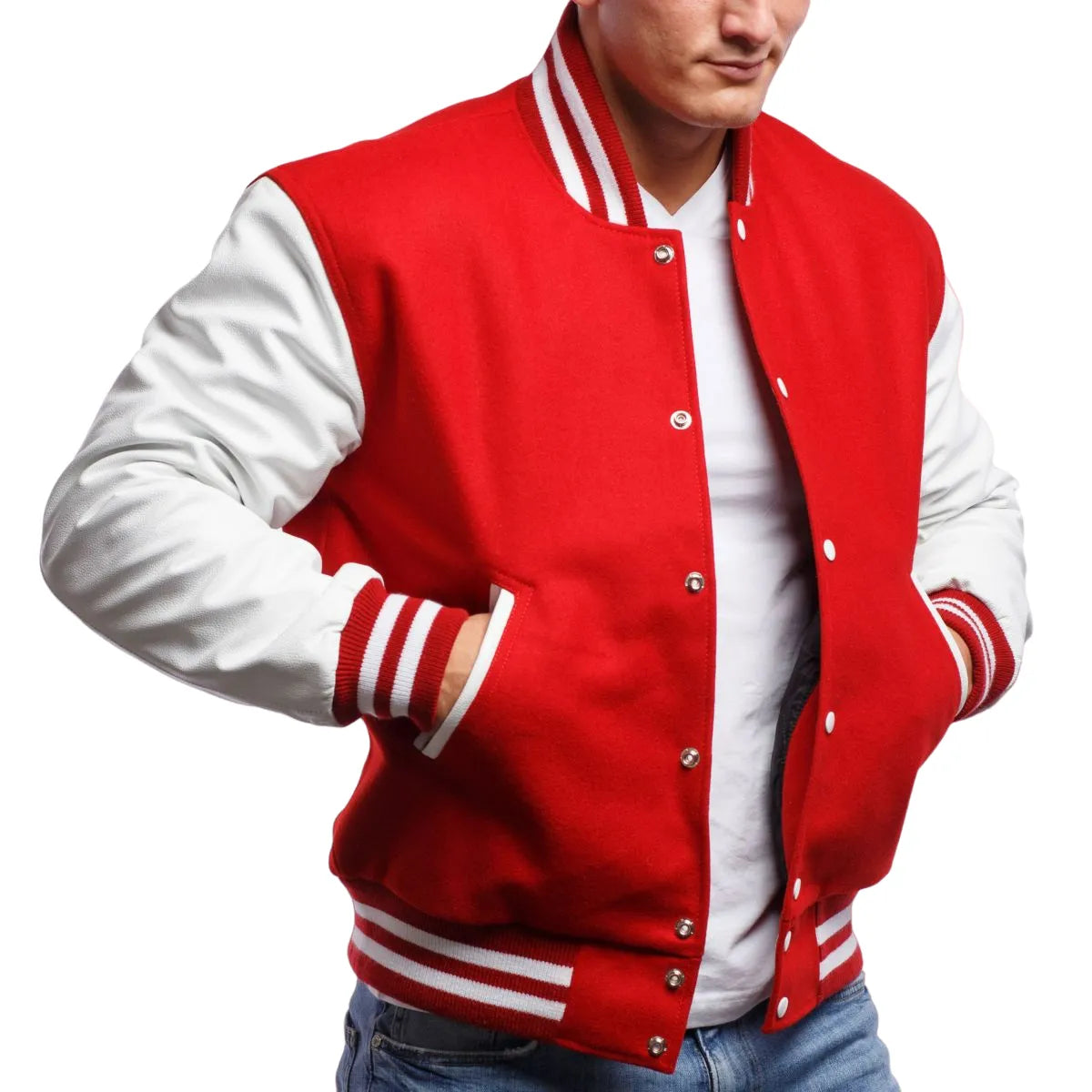 Mens-Red-And-White-Leather-Varsity-Jacket