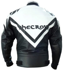 Mens-The-Crow-Leather-Motorcycle-Jacket-Back