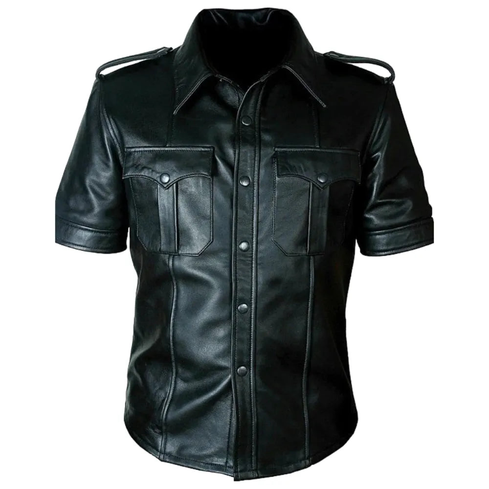 Real-Leather-Uniform-Shirt