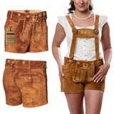 Women-Lederhosen-Hot-Pants-Light-Brown-Left