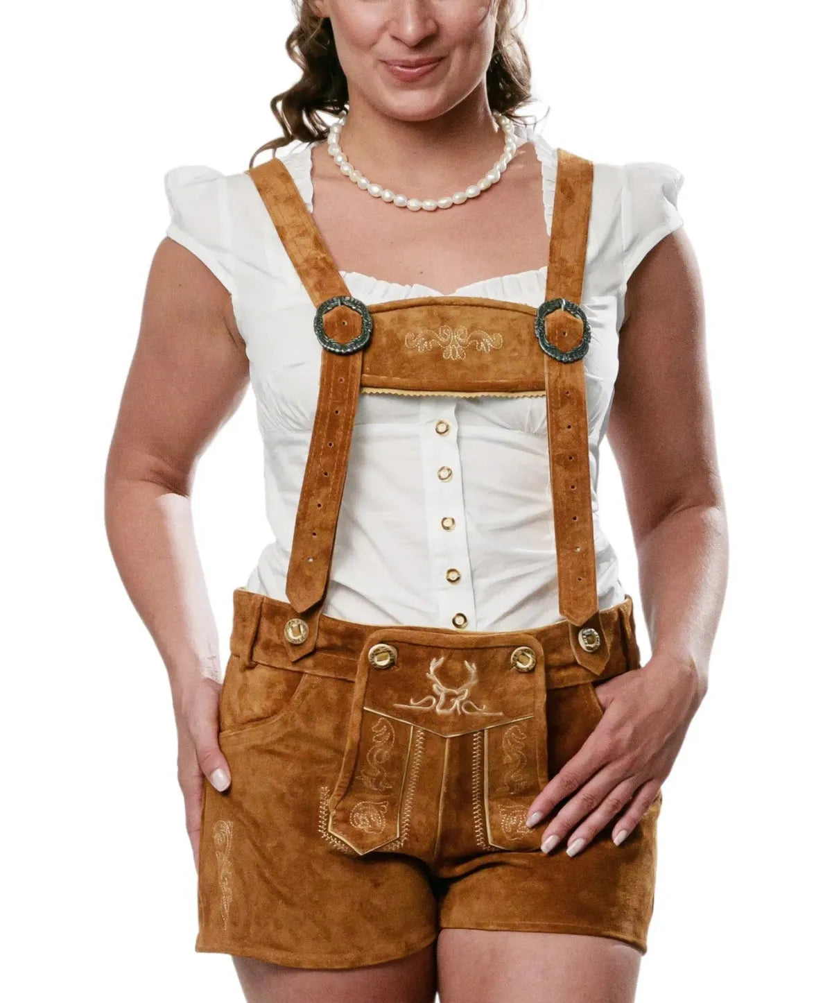 Women-Lederhosen-Hot-Pants-Light-Brown