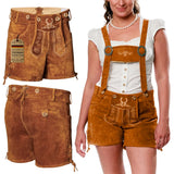 Women-Lederhosen-Short-Pants-Light-Brown-Left