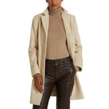 Womens-Beige-Wool-Blend-Coat-Model