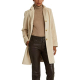 Womens-Beige-Wool-Blend-Coat