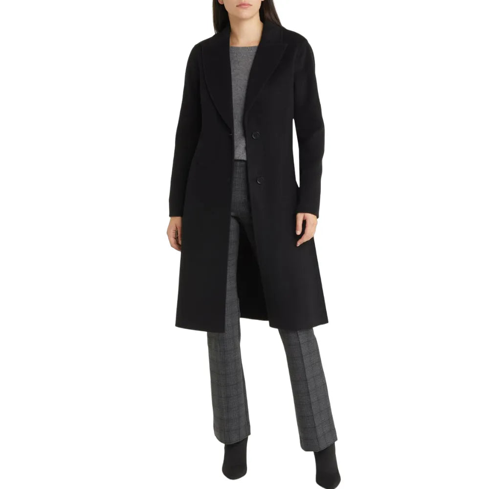 Womens-Black-Belted-Wool-Coat-Front