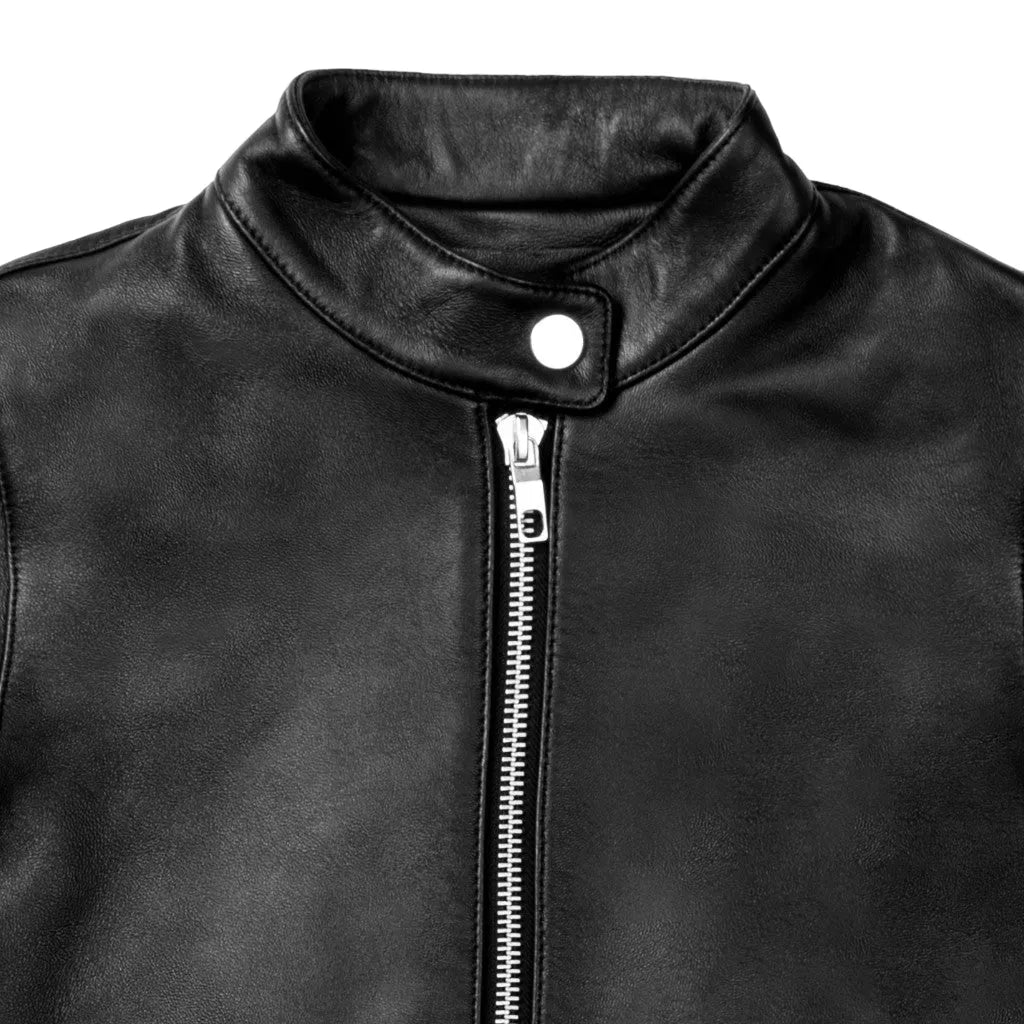 Womens-Black-Cafe-Racer-Leather-Jacket-Collar