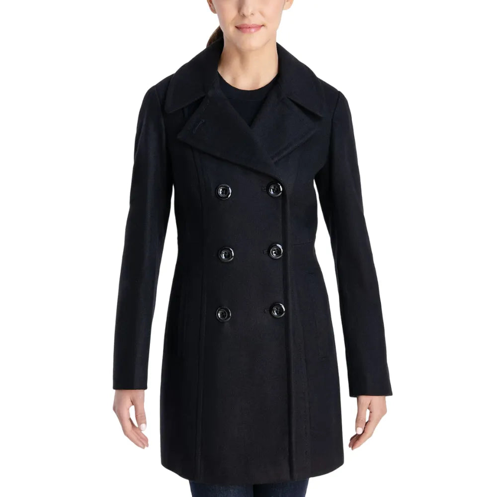 Womens-Black-Double-Breasted-Wool-Coat