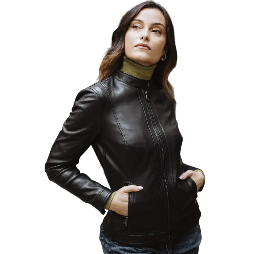 Womens-Black-Lamb-Leather-Jacket-Front