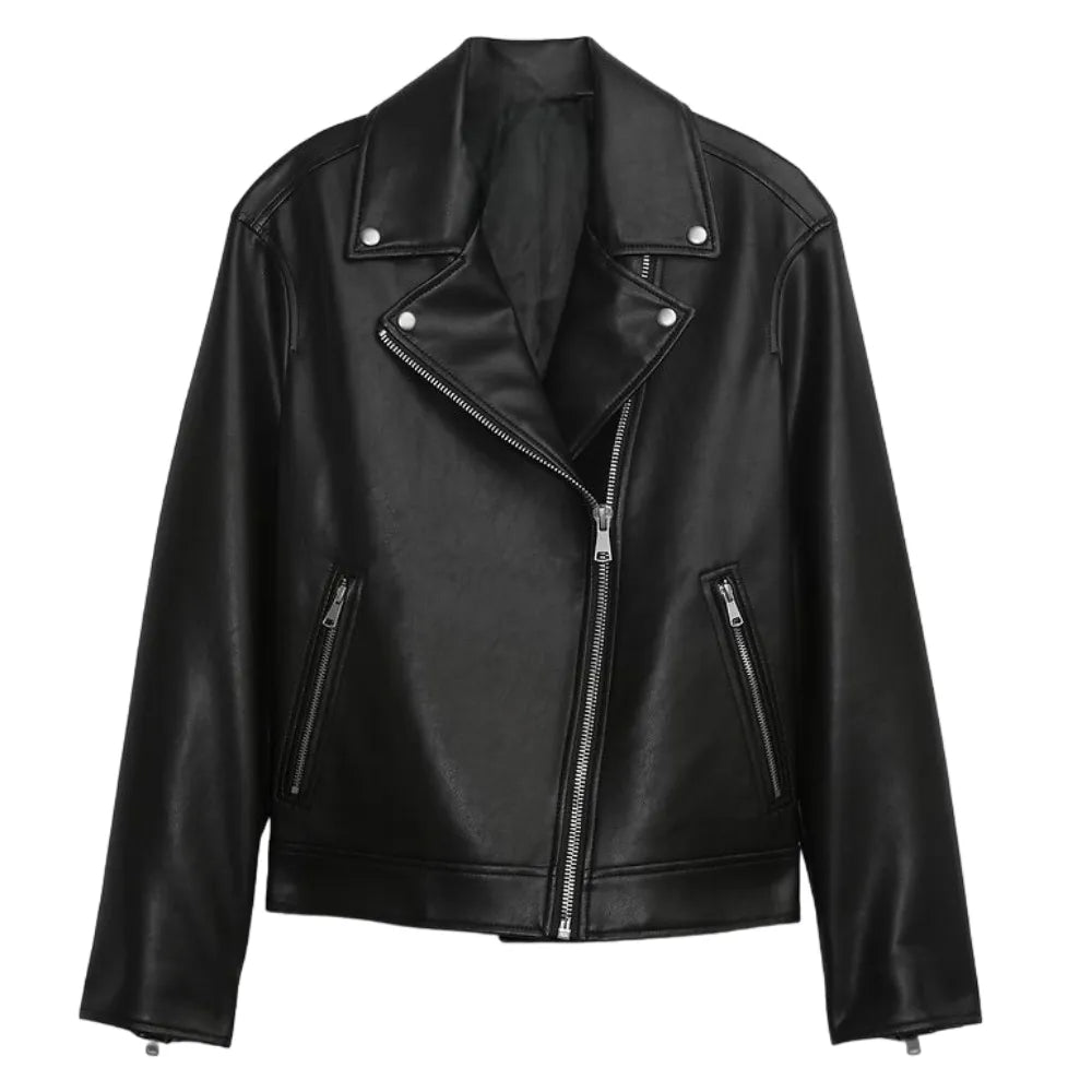 Womens-Black-Leather-Biker-Jacket