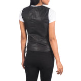 Womens-Black-Leather-Biker-Vest-Back