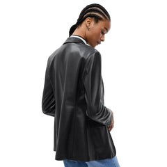 Womens-Black-Leather-Blazer-Jacket-Back