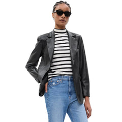 Womens-Black-Leather-Blazer-Jacket-Model