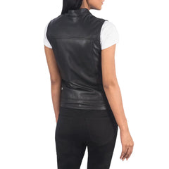 Womens-Black-Leather-Motorcycle-Vest-Back